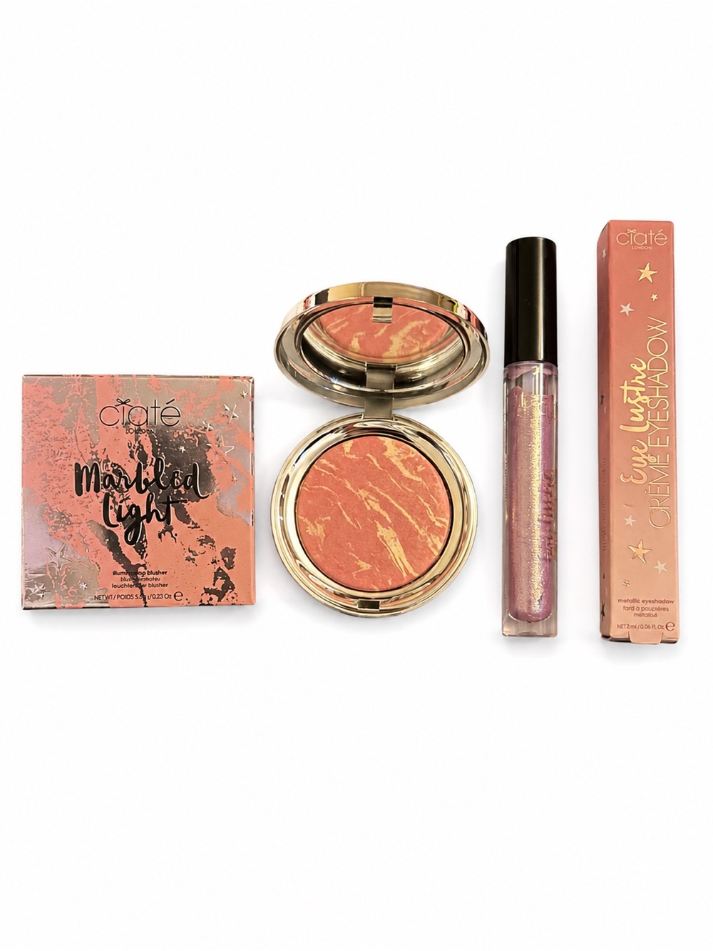 Ciate’ Marbled Light Baked Blush + Shimmer Eyeshadow Bundle NIB